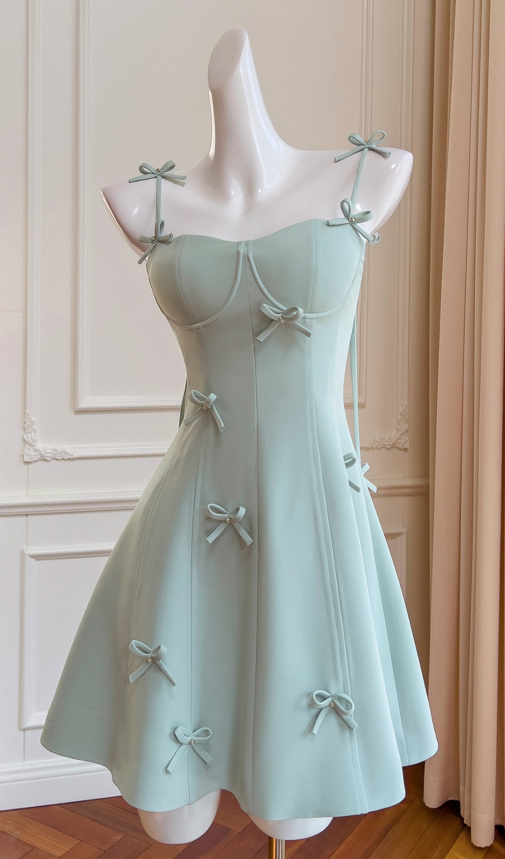 Fashionslee WomenAmiela Bow Embellished Mini Dress