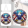 5D Diamond Painting Double Sided Effect  Stained Glass Panel Decorative Home Garden Decoration Hanging Kit(Eagle)