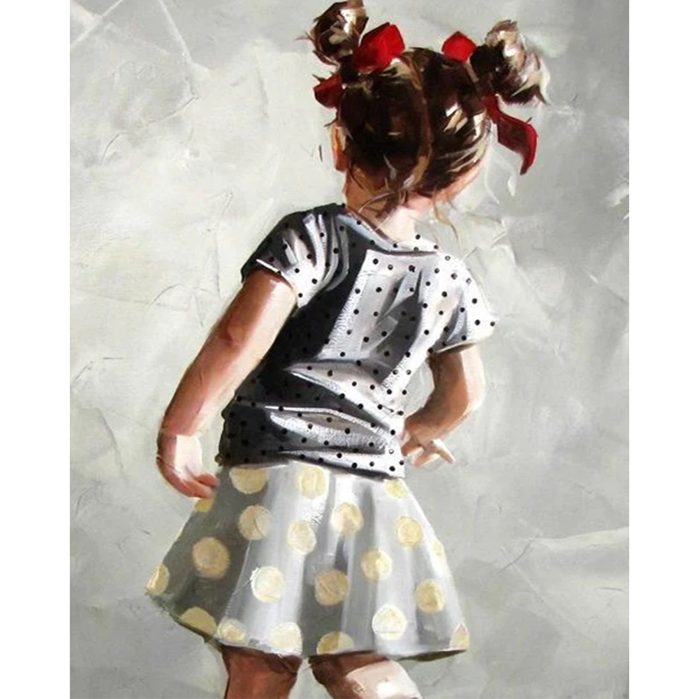 Little Girl's Back-Paint by Numbers-30*40cm/40*50cm