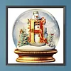Diamond Painting -DIY Round Drill Xmas Letter H(40x40cm)