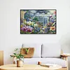 (Big Size)Hummingbirds Gardens - 11CT Stamped 3 Strands Cross Stitch 60*45cm/23.62*17.72in