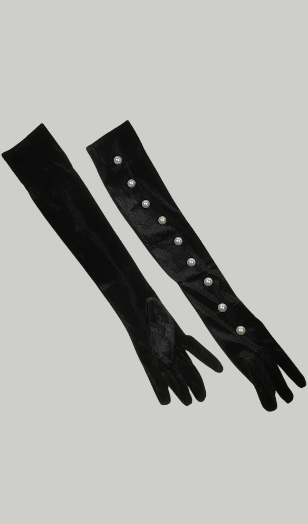 Black Pearl Embellished Gloves Flowering Girl