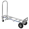 [US Local Warehouse] Convertible Hand Truck Alloy Fold Handcart Swivel Caster Tow Cart Cargo Trolley Convertible Hand Truck Dolly Cart With Wheels for Delivery Driver/Mover