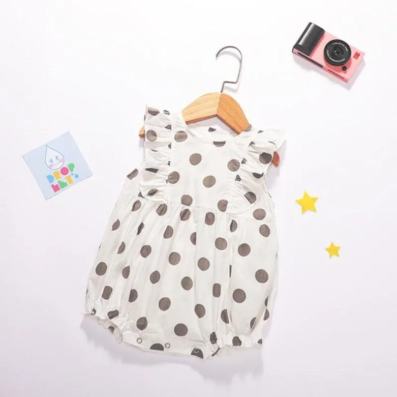 0-3Yrs Infant Clothes Rompers 2020 Summer Newborn Grils Cotton Lace Romper With Cap 2pcs Set Baby Girls Overall White