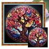 (Stamped/Counted) Glass Painting-Tree Of Life-18CT Cross Stitch 30*30cm/11.81*11.81in