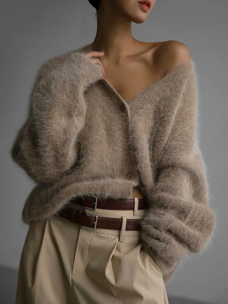 🎉New v-neck thick knit womens sweaters