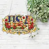Diamond Painting Single-Sided Acrylic USA and Rose Pendant Sun Catcher for Home Garden Wall Door
