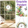 DIY Daisy Mushroom Diamond Clock Art Pendant Home Wall Decoration Crafts