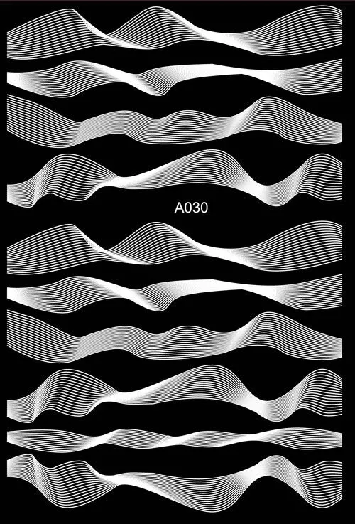 White Nail Art Sticker Laser Gold Metal Stripe Line Tape Self-Adhesive Transfer Foils Decals 3D DIY Manicure Tips Decoration