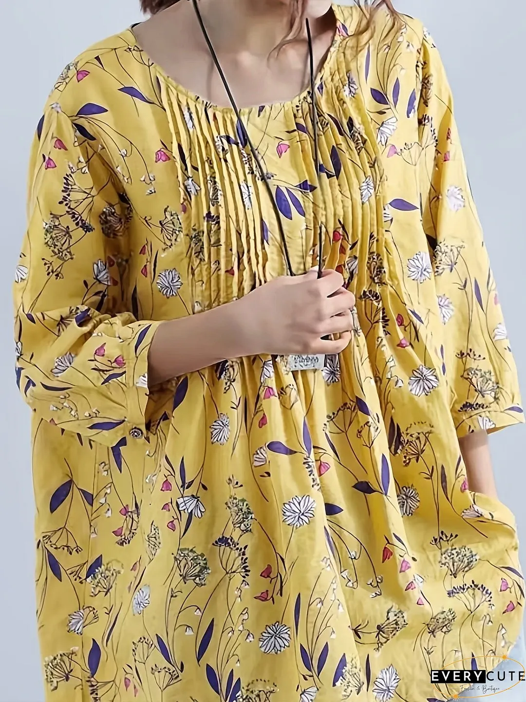 Women's Plus Size Floral Print Blouse