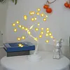 LED Tree Lights with 35 Flowers Decorative Tree Bedside Light USB/Battery Operated Artificial Trees Lamp for Party Spring Tabletop Decoration