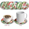 [Upgrade]6pcs Set Xmas Theme DIY Diamond Painting Coasters Kit with Holder for Craft Gift