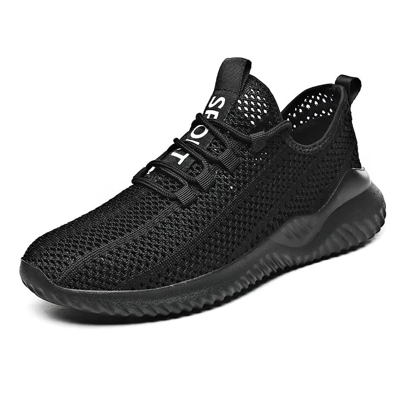 Mesh Men Casual Shoes Breathable Summer Mens Sneakers Trend Lightweight Black Walking Big Size Man Tenis Shoe Zapatillas Hombre