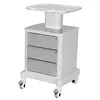 [US Local Warehouse] Medical Cart with 3 Drawers & 4 Wheels & 1 Top Tray Rolling Cart 66 LBS Load Salon Trolley for Hospital Office Bedroom Clinic