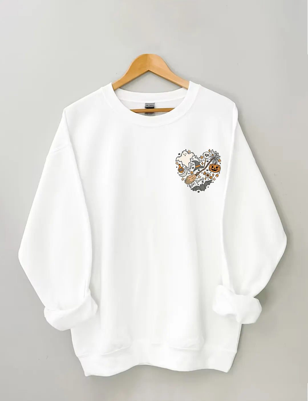 Ghost Outline Spooky Season Sweatshirt