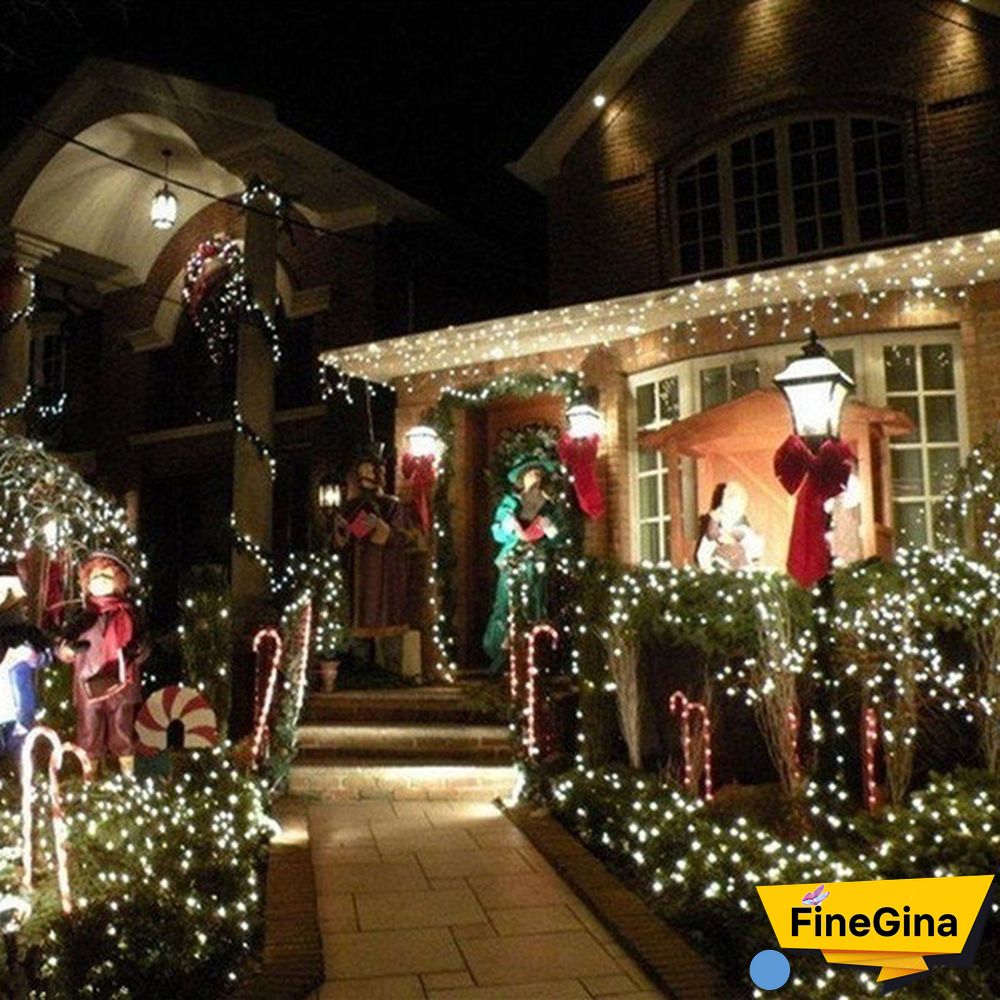 New 8 Modes Christmas Fairy Light Outdoor Waterproof AC 220V/110V 50M/20M/10M 500/200/100LED Fairy LED String Light Chirstmas String Garland For Xmas Wedding Christmas Party Holiday