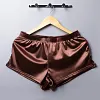 Men's Satin Boxer Shorts Ice Silk Pajamas Boxers with Lining Pouch