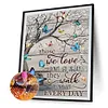 (US Local) Butterfly Letter 5D DIY Full Big Size Diamond Painting DIY Pictures Kits Full Drill Home Art40x50cm