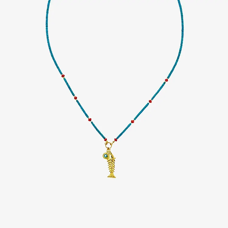 For Mom - The Best Mom Turquoise Fish Necklace