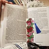 DIY Special Shape Diamond Painting Leather Rose Bookmark Tassel Embroidery