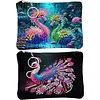 2pcs DIY Diamond Art Diamond Dot Card Pack 5D Diamond Painting Coin Pouch (Ostrich)