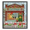 Christmas Cabin - 14CT Stamped Cross Stitch 15*17cm/5.91*6.69in