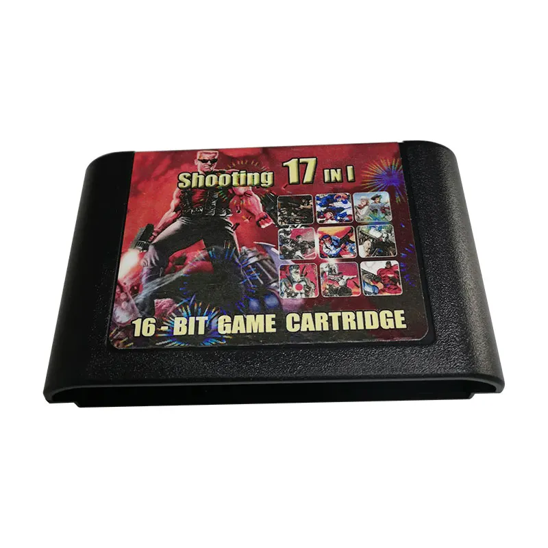 16 Bit Game Cartridge -  Shooting 17IN1 Classic Collection Genesis/MEGA DRIVE Remix Mulit Cart - Region Free