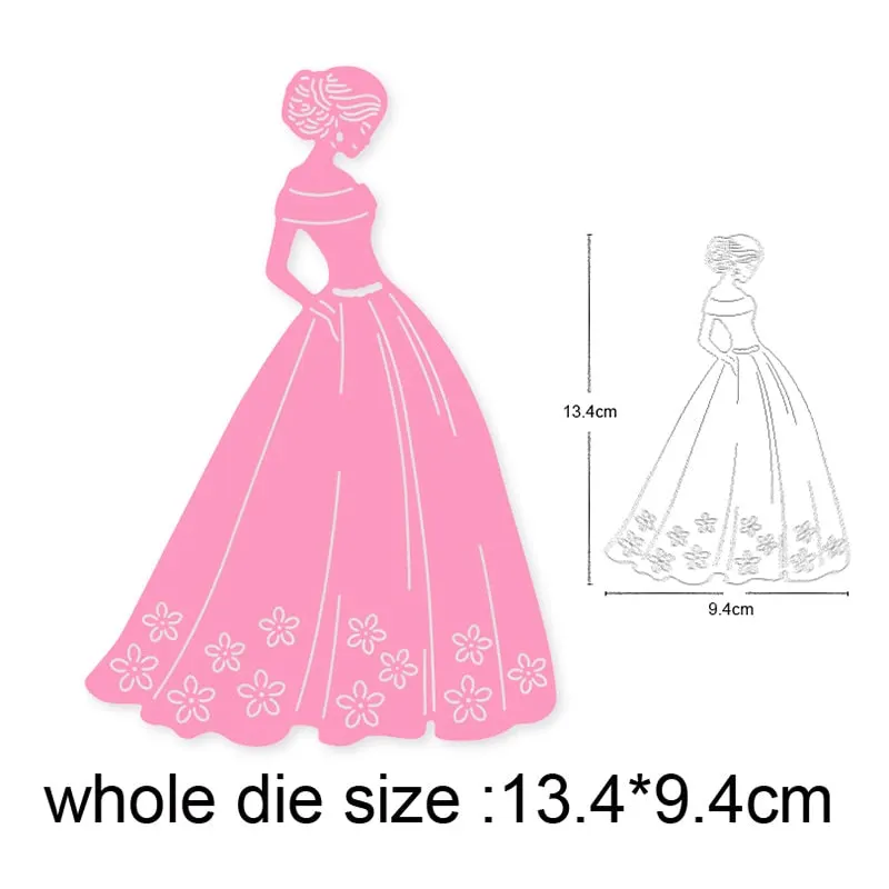 Heart Rains Umbrella Girl Metal Cutting Dies Cut Die Mold Decoration Scrapbook Paper Craft Knife Mould Blade Punch Stencils Dies