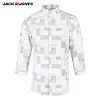 Jack & Jones Brand 2018 NEW COTTON punk style plaid male slim sailor collar three quarter sleeves casual shirts| 216231509