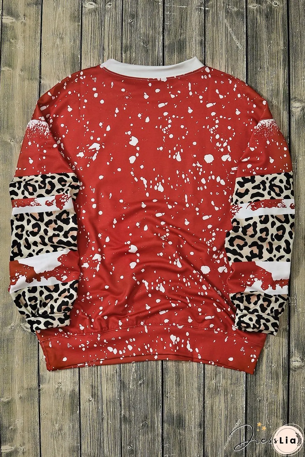 Tie-Dye Leopard Long Sleeve Top