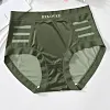 Pearlescent satin paneled mesh briefs