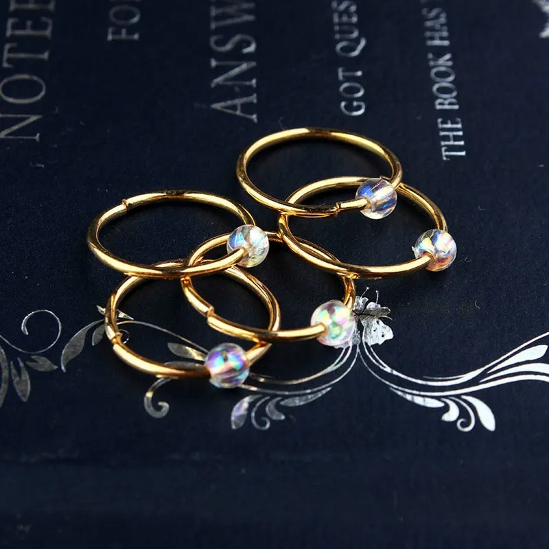 Hair Braid Coin Leaves Retro Colorful Beads Pendant Charms Rings Clip Headband for Pierced Hip-hop Braiders Leaves Accessories