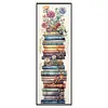 (Stamped/Counted) Stack Of Books With Flowers - 11CT Cross Stitch 30*80cm/11.81*31.5in(Big Size)