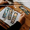 (US Local)8Pcs DIY Phoenix Diamond Painting Art Bookmarks with Crystal Pendants for Gift