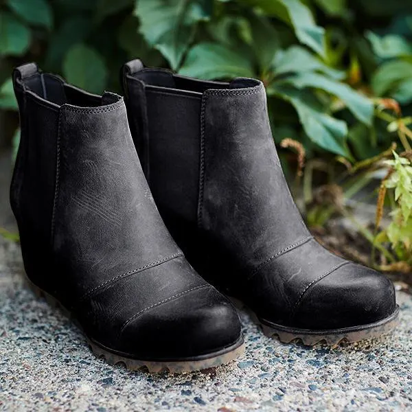 Women Winter Slip On Wedge Boots