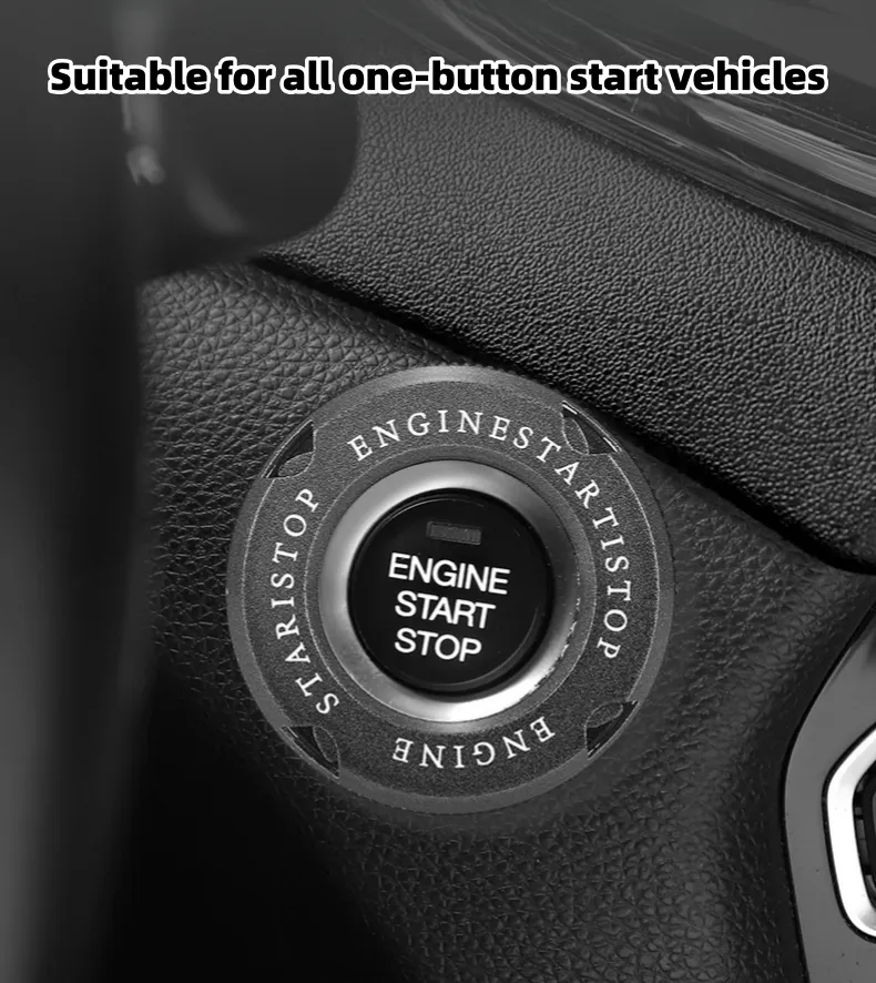 Car mechanical style one-click start car LOGO protective cover