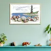 Shell Lighthouse-14CT Stamped Cross Stitch Kit(16x22cm)