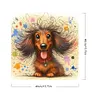 (US Local)Paint By Numbers Kit On Canvas DIY Oil Art Dachshund Picture Home Decor40x40cm