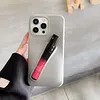 💄Luxury 3D Lipstick Hole Design Silicone Phone Case