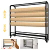[US Local Warehouse] Fabric Roll Storage Rack with Wheel Large Textile Fabric Display Rack Floor-To-Ceiling Adjustable Hanging Rod Bracket Display Shelf Movable Organizer Holder for Curtain/Wallpaper/Tablecloth