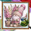 (US Local)Gnome - 9CT Partial Beaded Cross Stitch Kit(40x39cm)