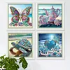 (US Local)4Pack Beach-Special Shaped Diamond Painting Kit