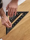 7 Inch Triangle Ruler Aluminum Alloy Metric Imperial Angle Ruler Carpenter Tools
