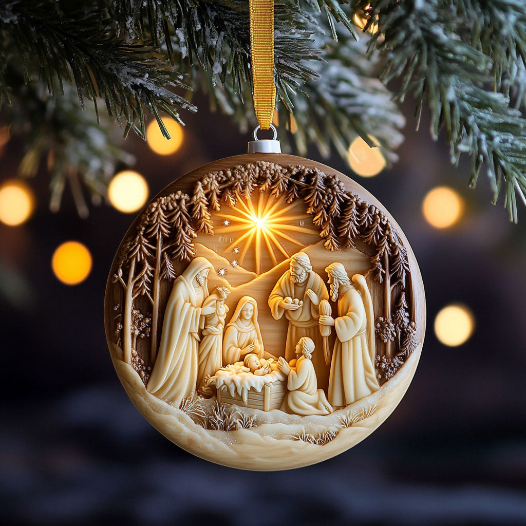 Christian Holy Night Glow WN1610028CL Personalized Christmas Ornament