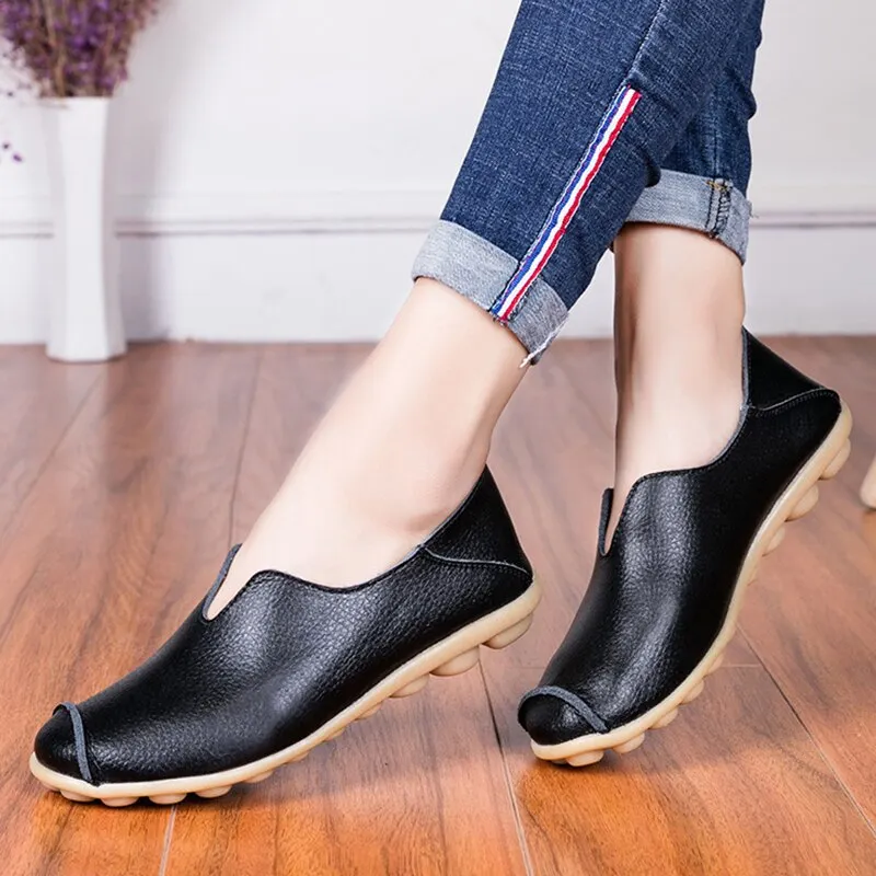 Women Fashion Elegant Ladies Flat Single Shoes 2021 Casual Loafers Female Lazy Shoes Comfort Low Heel Slip On Shoes Walking Lady