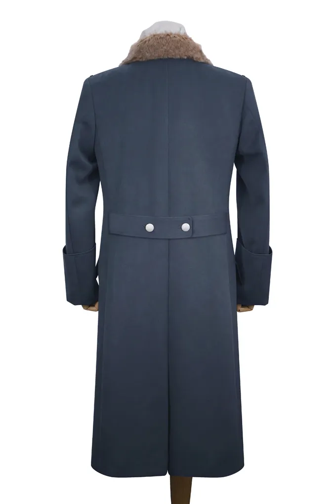   Luftwaffe German Officer Fur Collar Gabardine Greatcoat German-Uniform