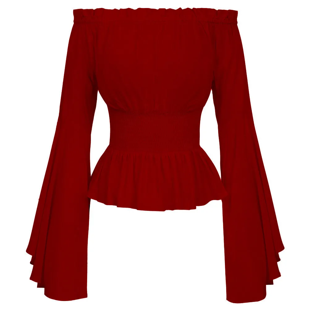 Brownm Polyester Fiber Classic Long Sleeve Women's Top