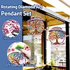 2pcs DIY Diamond Painting Life Tree Wind Chimes Crystal Window Suncatcher Craft Set Birthday Gifts Home Garden Decor