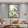 >SALE<Full Embroidery Eco-cotton Thread 16CT Print Flower Castle Cross Stitch 50x60cm