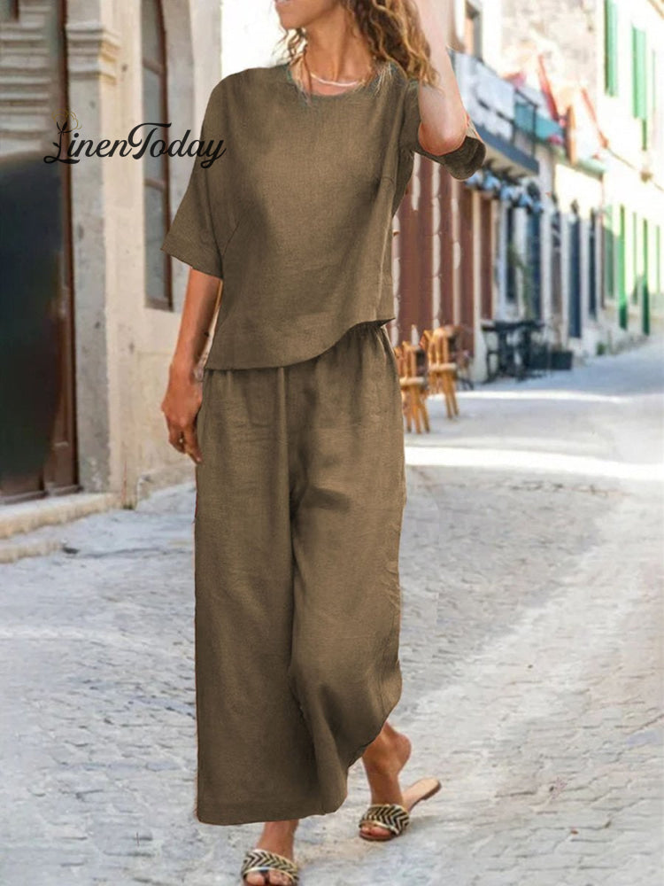 Women&rsquo;s Solid Color Short Sleeve Suit Khaki / S
